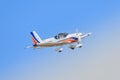 Aeroclub of Romania performing aerial acrobatics at BIAS 2023, ZLIN 242 plane. Royalty Free Stock Photo