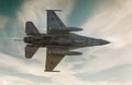 F16 Fighting Falcon at Bias. Royalty Free Stock Photo