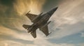 F16 Fighting Falcon at Bias. Royalty Free Stock Photo