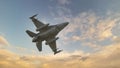 F16 Fighting Falcon at Bias. Royalty Free Stock Photo