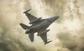 F16 Fighting Falcon at Bias. Royalty Free Stock Photo