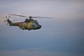 Romanian Air Force IAR 330 Puma helicopter performing a demonstration flight at Timisoara Airshow