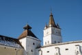 Romanian ancient Catholic church, historical Villages with fortified churches in Transylvania Royalty Free Stock Photo