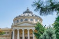 Romanian Athenaeum, a concert hall in the center of Bucharest, Romania and a landmark of the Romanian capital city. Romanian