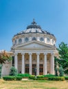 Romanian Athenaeum, a concert hall in the center of Bucharest, Romania and a landmark of the Romanian capital city. Romanian