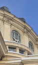 Romanian Athenaeum-detail during the winter Royalty Free Stock Photo