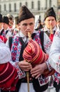 Romanian bag pipes player at Saint Patrick Parade