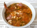 Romanian Bean Soup with Smoked Pork Meat