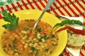 Romanian beans soup. Ciorba de fasole. Royalty Free Stock Photo