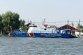 Romanian border police patrol vessel Royalty Free Stock Photo