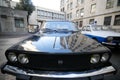 Romanian Dacia cars, one black used by the former communist Securitate and one used by the former Militia police