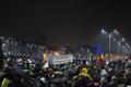 Romanian democracy protest Royalty Free Stock Photo