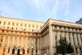 The balcony from which the romanian dictator Nicolae Ceausescu delivered his last speech