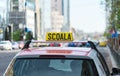 Romanian driving school car sign Royalty Free Stock Photo