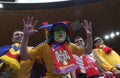 Romanian Fan Vampire Mask at EURO 2008 Royalty Free Stock Photo