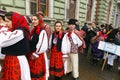 Romanian festival in traditional costume