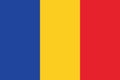 Romanian flag, flag of Roumanie oficial colors and proportions