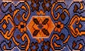 Romanian folk seamless pattern ornaments. Romanian traditional embroidery. Ethnic texture design. Traditional carpet design. Carpe Royalty Free Stock Photo