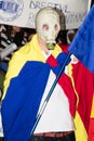 Romanian gas mask protester against Rosia Montana