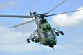 Romanian helicopter IAR 330 `Puma` in military polygon