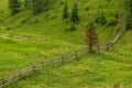 Romanian hillside and village in summer time Royalty Free Stock Photo