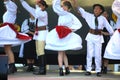 Romanian kids folklore dancers performance Royalty Free Stock Photo