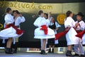 Romanian kids folklore dancers performance Royalty Free Stock Photo