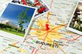 Romanian map - Bucharest Royalty Free Stock Photo