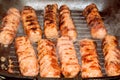 Romanian meatballs in grill frying pan - selective focus Royalty Free Stock Photo