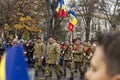 Romanian Military parade held in december Royalty Free Stock Photo