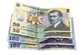 Romanian money banknotes