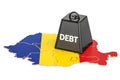 Romanian national debt or budget deficit, financial crisis Royalty Free Stock Photo