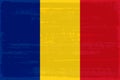 Romanian national flag isolated vector illustration.