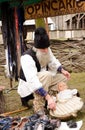 Romanian old man wearing in traditional costume