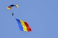 Romanian parachute jumper Royalty Free Stock Photo