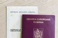 Romanian Passport and Birth Certificate