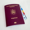 Romanian passport and ID card Royalty Free Stock Photo