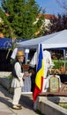 Romanian peasant in a fair Royalty Free Stock Photo