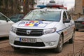 Romanian police car. Dacia Logan II. Masina de politie.