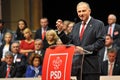 Romanian politician Mircea Geoana body language during speech