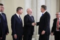 KLAUS IOHANNIS AND JEAN-CLAUDE JUNCKER MEETING AT COTROCENI PALACE