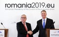 KLAUS IOHANNIS AND JEAN-CLAUDE JUNCKER MEETING AT COTROCENI PALACE