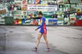 Romanian professional women rowers from the Olympic Team train in a sports base