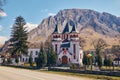 Romanian rural landscape. Rimetea village, Piatra Secuiului Mountain Royalty Free Stock Photo