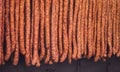 Romanian sausages made in the house dryed for sale