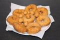 Romanian speciality `Papanasi` all fried up