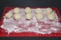 Romanian speciality `Papanasi` dough