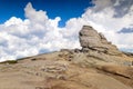 Romanian Sphinx. The Sphinx natural rock formation in Bucegi Mountains, Romania Royalty Free Stock Photo