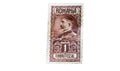Romanian stamp with king ferdinand from year 1927
