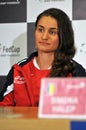 Romanian tennis player Monica Niculescu during a press conferenc Royalty Free Stock Photo